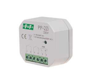 Przekaźnik elektromagnetyczny F&F PP-2ZI-230V do LED 160A/20ms 2x16A 2NO 100-265V AC monostabilny do puszki fi 60