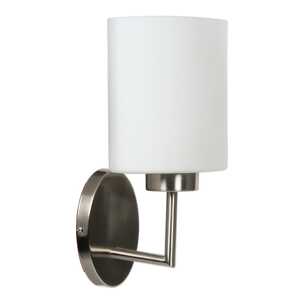 Candellux Visola 21-10288 kinkiet lampa ścienna 1x60W E27 nikiel/biały