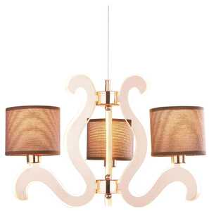 Lampa wisząca zwis żyrandol Candellux Ambrosia 3 3x40W E14 + 18,4W LED miedź 33-33888