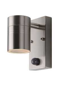 Lucide Arne 14866/05/12 kinkiet lampa oprawa ścienna zewnętrzna 1x5W GU10-LED IP44 + czujnik  satyna