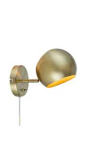 Marksjold Edgar 108754 kinkiet lampa ścienna nowoczesny skandynawski klosz metalowy kula 1x40W E14 antique brass