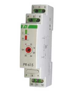 Przekaźnik priorytetowy F&F PR-615 nastawa 4-30A 16A 1NO/NC 230V AC z kanałem przelotowym na szynę DIN
