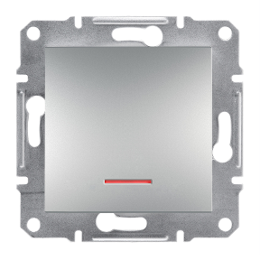 Przycisk podwójny Schneider Asfora EPH1600161 z podświetleniem aluminium