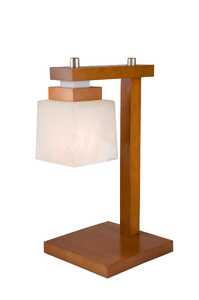 Lamkur Kubuś 14227 lampa stołowa lampka 1x60W E27 drewniana/biała