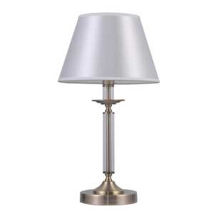 Italux Solana TB-28366-1 lampa stołowa lampka 1x40W E14 biała/antyczny brąz