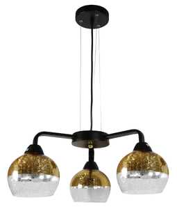 Lampa wisząca Candellux Cromina Gold 3x60W E27 czarna 33-57259