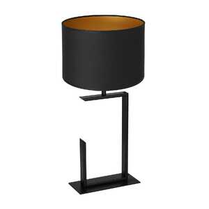 Luminex H 520 Black 3417 Lampa stołowa lampka 1x60W E27 czarny/złoty