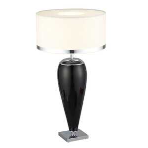 Argon Lorena 365 lampa lampka biurkowa stołowa nocna do sypialni tradycyjna klosz mała 60W E27 czarna
