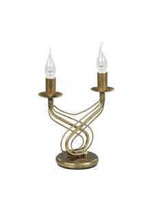 Emibig Tori LN2 Gold 170/LN2 lampa stołowa lampka świecznikowa rustykalna 2x40W E14 złota