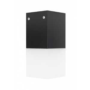 SU-MA Cube Max CB-MAX S BL plafon lampa sufitowa ogrodowa IP44 metalowa kwadrat kostka 1x20W E27 czarny/biały