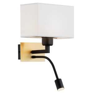 Argon Bill 1040 kinkiet lampa ścienna 1x15W E27 biały/mosiądz szczotkowany