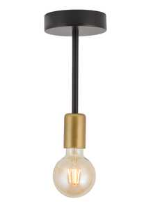 Sigma Gino 1 32376 plafon lampa sufitowa 1x60W E27 czarny/złoty