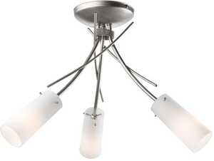 Lamkur Oshine 02859 plafon lampa sufitowa 3x40W E14 srebrny/biały