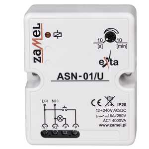 Automat schodowy Zamel ASN-01/U 16A 12-230V AC/DC 10s-10min IP20 natablicowy EXT10000011 - wysyłka w 24h
