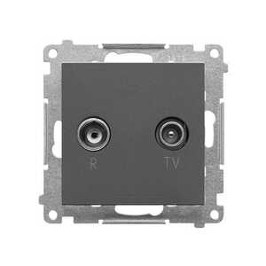Gniazdo antenowe R-TV Kontakt-Simon 55 TAP10.01/116 przelotowe 10 dB moduł. 1x Wejście: 5÷862 MHz grafitowy mat
