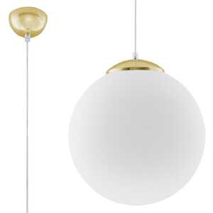 Sollux Ugo SL.0716 lampa wisząca 1x40W E27 biały/złoty