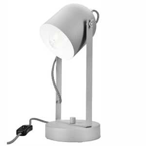 Lamkur Suri 42008 lampa stołowa lampka 1x60W E27 srebrna/biała