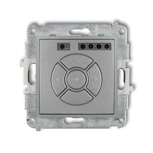 Sterownik żaluzjowy Karlik Mini 7MSR-5 roletowy elektroniczny przycisk strefowy srebrny metalik