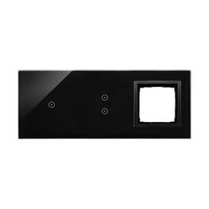 Panel dotykowy Kontakt-Simon Touch DSTR3130/75 S54 3 moduły, 1 pole dotykowe + 2 pola dotykowe pionowe + 1 otwór na osprzęt S54, wulkaniczna lawa