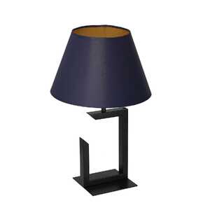 Luminex H 450 Black 3399 Lampa stołowa lampka 1x60W E27 czarny/niebieski/złoty