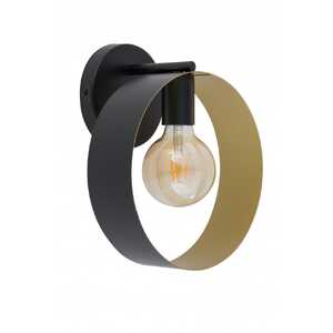 Sigma Hoop 32305 kinkiet lampa ścienna 1x60W E27 czarny/złoty