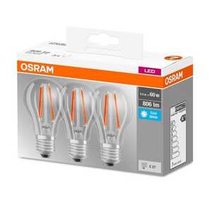 Żarówka LED Osram 6,5W (60W) E27 A60 806lm 4000K neutralna 230V filament klasyczna przezroczysta 4058075819535 - wysyłka w 24h