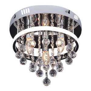 Rabalux Pallas 2236 plafon lampa sufitowa 1x20W LED 3X40W E14 4000K biały/chrom