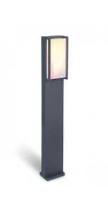 Lutec Qubo 7193003118 lampa stojąca zewnętrzna IP54 1x16W Led szary