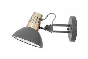 GTV Artemia OS-ART-E27-10-DEC kinkiet lampa ścienna 1x40W E27 szary/złoty