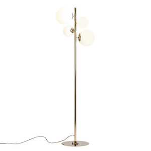 Aldex Bloom 1091A30 lampa stojąca podłogowa 2x40W E14 2x60W E27 złota/biała - wysyłka w 24h