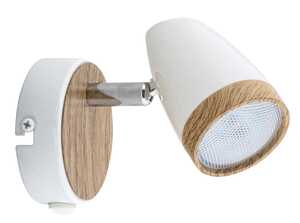 Rabalux Karen 5564 kinkiet lampa ścienna spot 1x4W LED 3000K biały/drewno - wysyłka w 24h