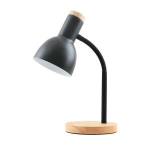 Italux Senza TB-37263-BK lampa biurkowa lampka 1x5W E27 drewno/czarna