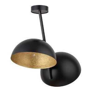 Sigma Sfera 32495 plafon lampa sufitowa 2x60W E27 czarny/złoty