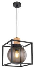 Candellux Retro 31-00743 lampa wisząca zwis 1x40W E27 czarna/dymiona