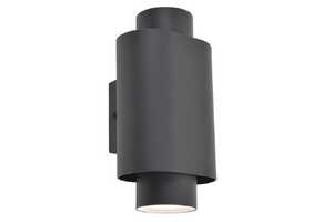 Lutec Cypres 6604002118 kinkiet zewnętrzny lampa ścienna IP44 2x7W GU10 szary