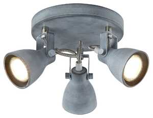Plafon lampa sufitowa spot Candellux Ash 3x40W GU10 szary mat 98-64325
