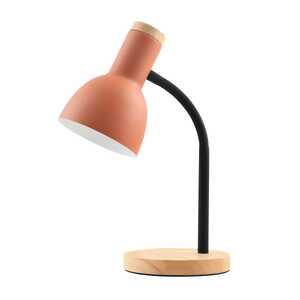 Italux Senza TB-37263-OG lampa biurkowa lampka 1x5W E27 drewno/pomarańczowa