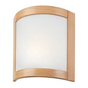 Lamkur Elodie 10175 kinkiet lampa ścienna 1x60W E27 drewniany/biały