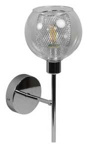 Candellux Ozzo 21-72184 kinkiet lampa ścienna 1x40W E14 srebrny/biały