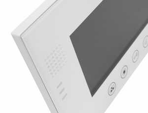 Monitor wideodomofonu F&F MK-03W panoramiczny 7" dotykowy głośnomówiący biały