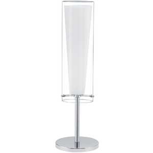Lampa stołowa Eglo Pinto 89835 oprawa 1x60W E27 biała, chrom - Wyprzedaż- ostatnie sztuki - wysyłka w 24h