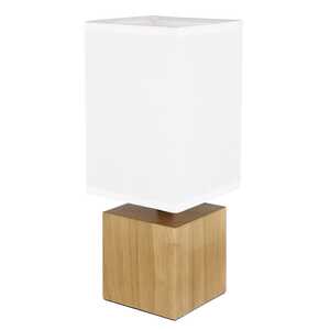Globo Valentino 21628W lampa stołowa lampka 1x7W E27 drewno/biała