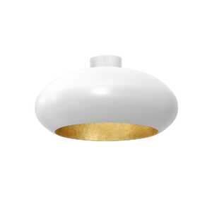 Luminex Compo 1676 plafon lampa sufitowa owalny dia 500 1x60W E27 biały złoty
