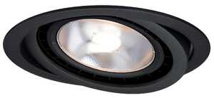 Light Prestige Nero LP-4424/1RS BK movable oczko lampa wpuszczana downlight 1x50W GU10 czarne | Wpisz kod: LP21 w koszyku