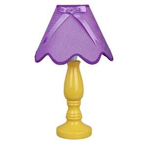 Candellux Lola 41-84378 lampa stołowa lampka 1x40W E14 żółty/fioletowy