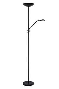 Lucide Zenith 19791/24/30 lampa stojąca podłogowa 1x20W+1x4W LED czarna