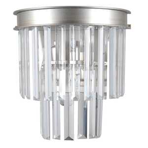 Italux Verdes WL-44372-2A-SLVR-BRW kinkiet lampa ścienna 2x40W E14 srebrny