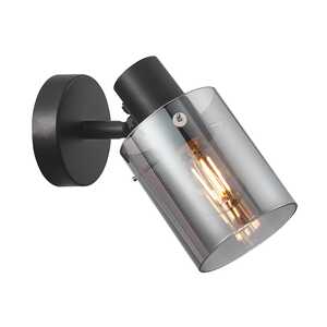 Italux Sardo SPL-5581-1-BK-SG kinkiet lampa ścienna 1x40W E14 dymiony/czarny