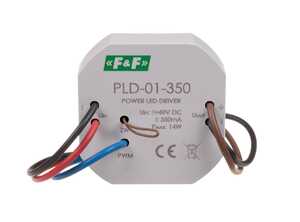 Zasilacz stałoprądowy LED F&F PLD-01-350 14W 350mA 9-40V DC do puszki fi 60