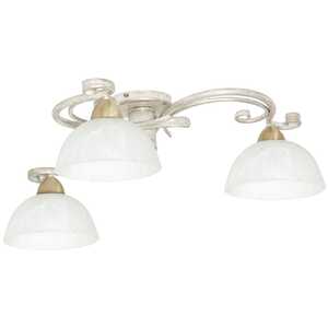 Plafon lampa sufitowa Luminex Aurora White 3x60W E27 srebrny/ biały/ mosiądz 5971